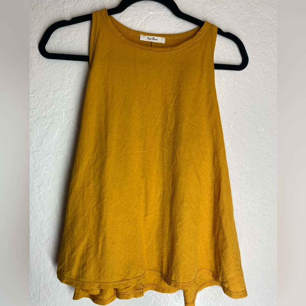 Tres Bien Mustard Tank Top